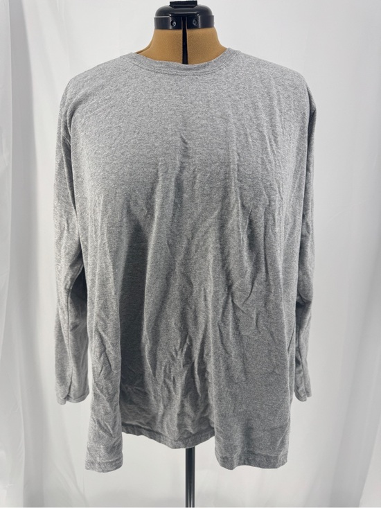 Port and Company Tops - Port and Company Long Sleeve Crew Neck Shirt - Gray 0032